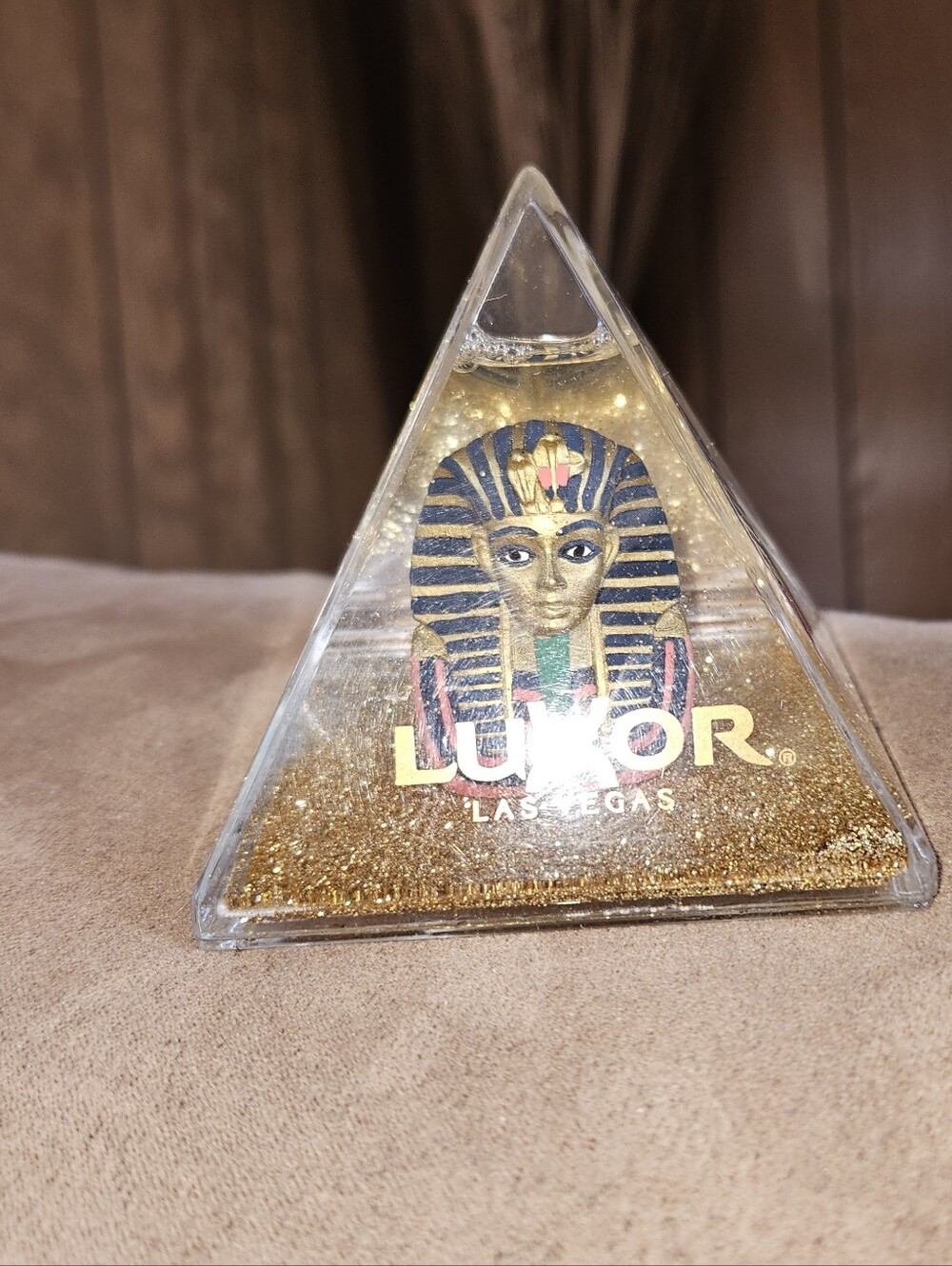 Luxor Las Vegas Gold Pyramid Snow Globe
